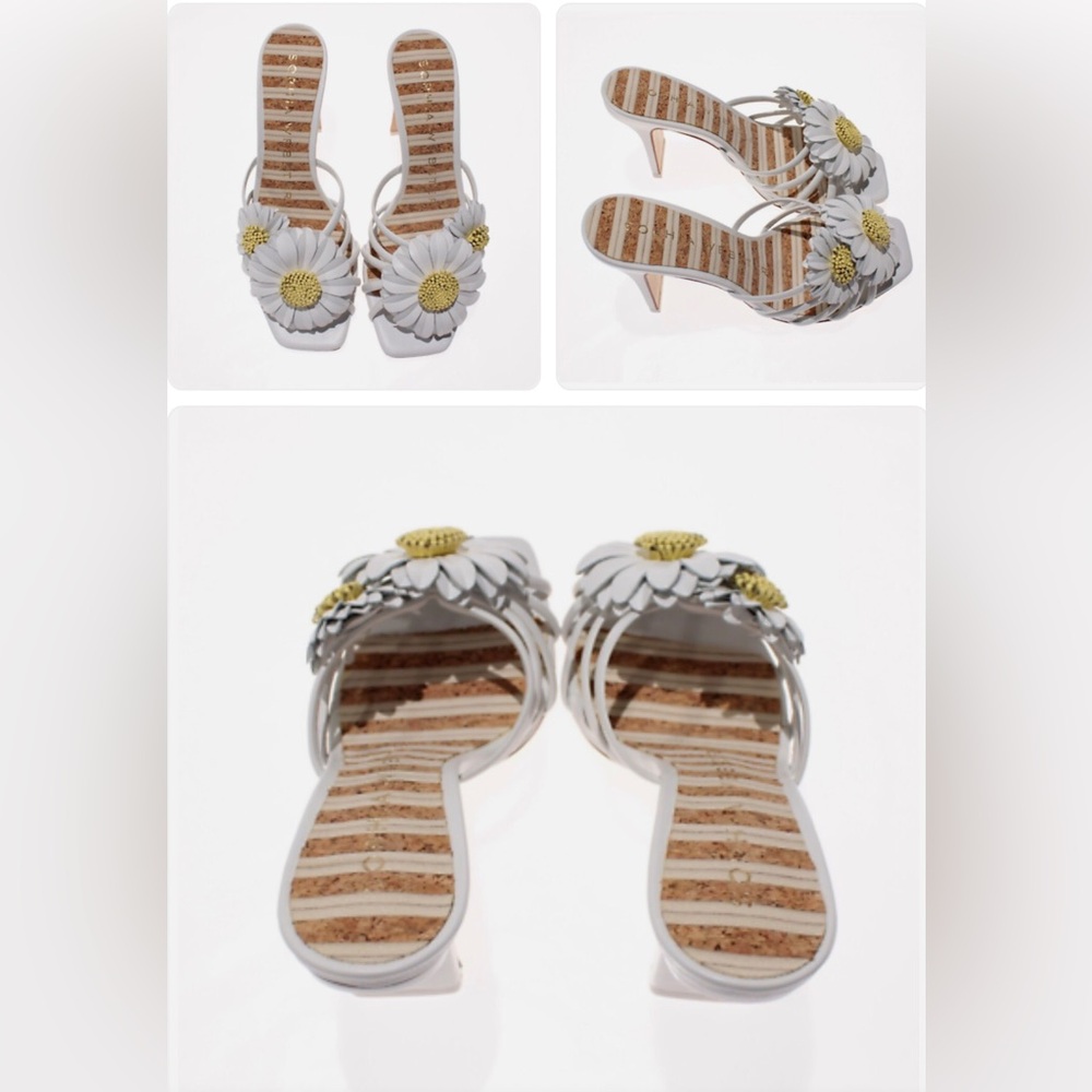 Sophia Webster Margarita Mid Mule Heeled Sandals Daisy Size-9.5/40 NIB - Picture 6 of 8